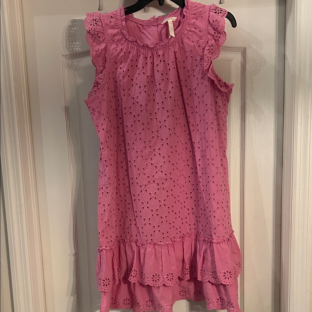 Matilda Jane Pink Eyelet Ruffle Dress